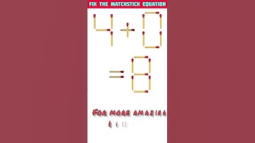 fix the matchstick equation #puzzle #challenge #riddles #quiz #maths