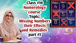 Numerology course / Class #14 /part 1 Missing Numbers their Effects and Remedies // by lubna Zahid   Guide