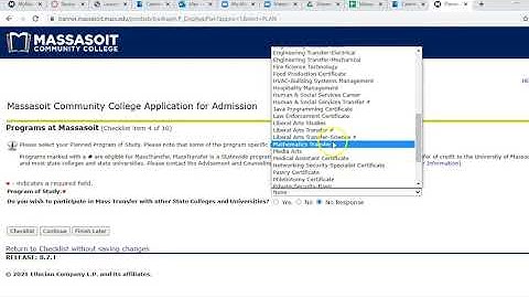 How to Complete the Massasoit Online Application