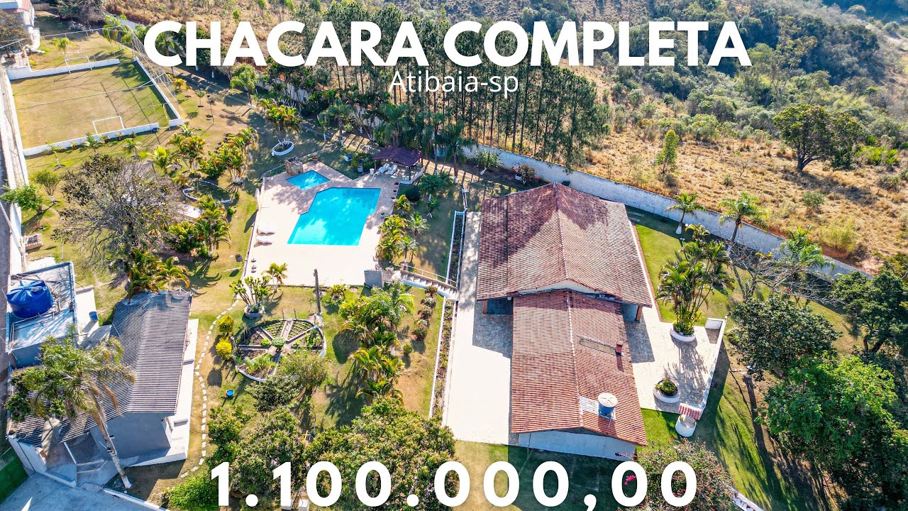 Chácara com lazer completo a venda em Atibaia sp, porteira fechada 