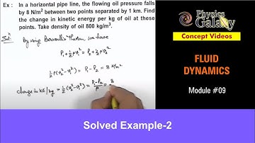 Class 11 Physics | Fluid Dynamics | #9 Solved Example-2 on Fluid Dynamics | For JEE & NEET
