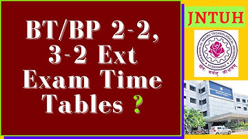 JNTUH Ext Exam Time Tables||JNTUH B.Tech/B.Pharm 2-2 / 3-2 end sem exam time tables Aug 2021