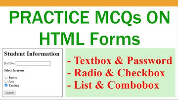 Practice MCQs on HTML Forms