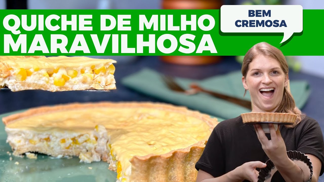 UMA DAS RECEITAS MAIS GOSTOSAS COM MILHO, numa versão proteica | Quiche de Milho Verde