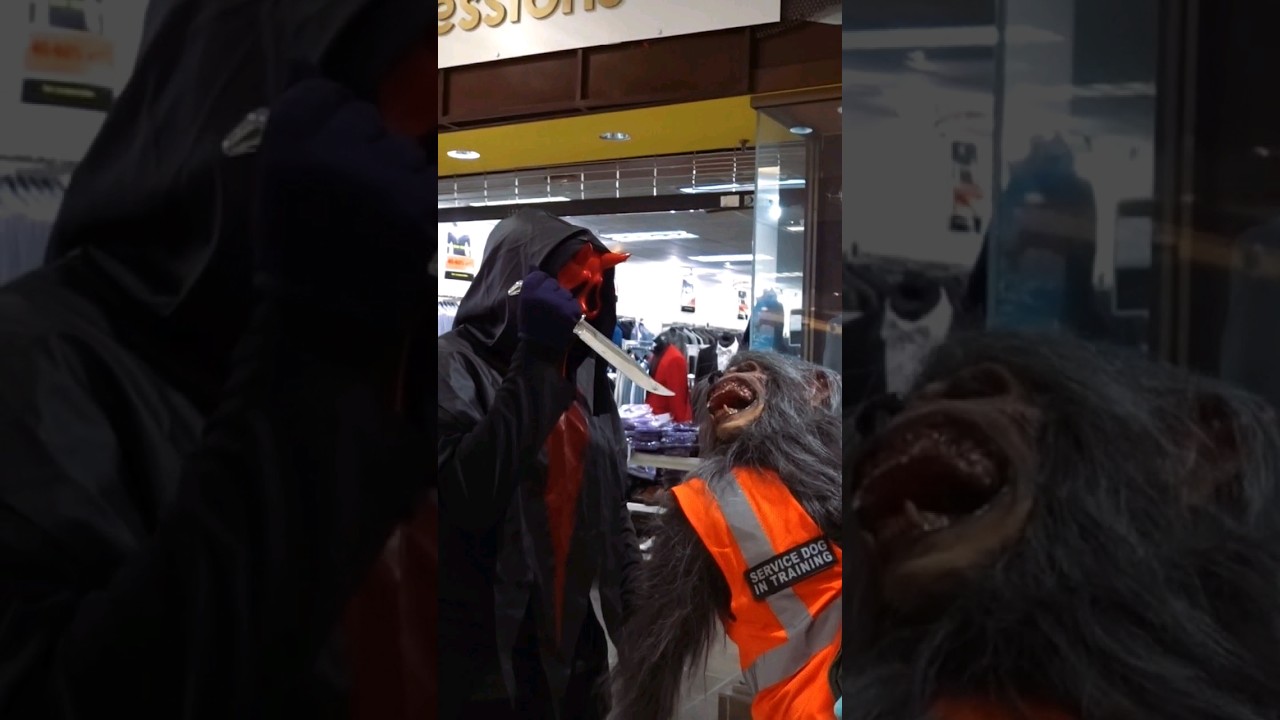 Scream! Ghostface attacked by Werewolf #shorts