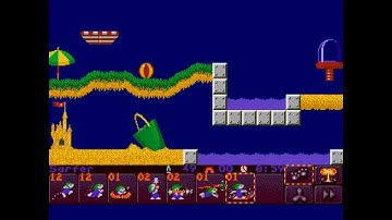 Lemmings 2: The Tribes ... (Sega Genesis) Gameplay