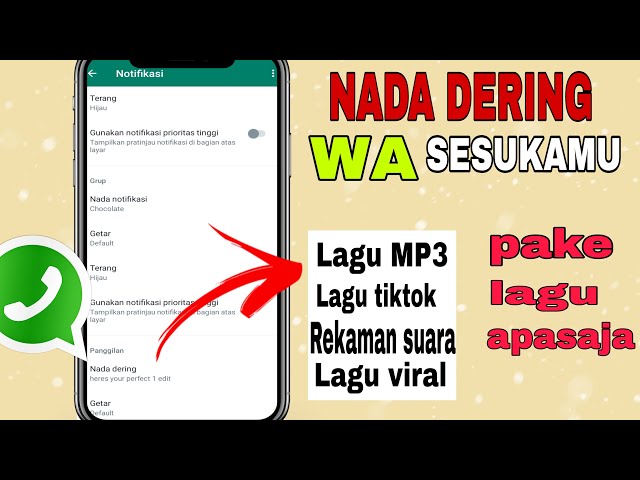 Cara ganti nada dering wa original pake lagu apa saja || gampang 2021 class=