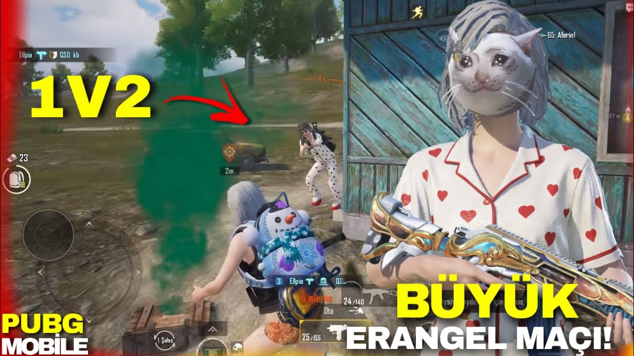 BÜYÜK ERANGEL MAÇI 1V2😱/PUBG MOBİLE 