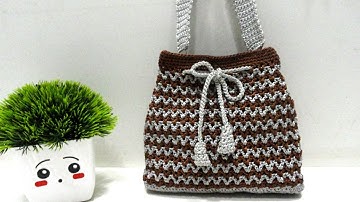 Super Easy Crochet Tote Bag | Zig Zag Crochet Pattern Free #howto #crochet