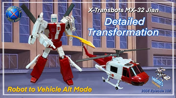 Detailed Transformation - X-Transbots MX-32 Jian / Blades - Robot Mode to  Alt Mode