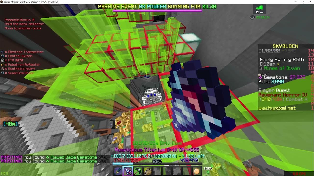 Hypixel Skyblock Mining Jade Gemstones for 30 Minutes YouTube