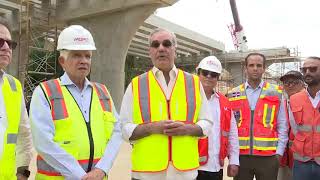 Presidente Abinader supervisa avances en construcción avenida República de Colombia