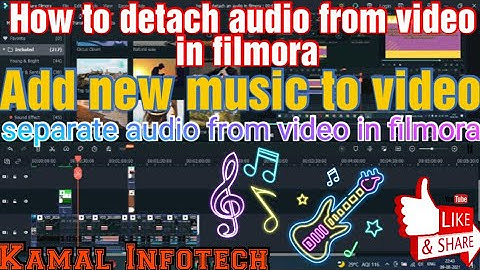 How to seperate audio from video with Filmora | how to detach audio from video in filmora