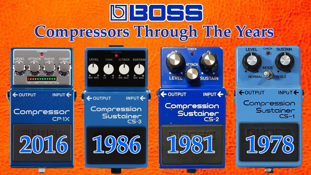 Boss Compressors Through The Years (CS-1, CS-2, CS-3, CP-1X)