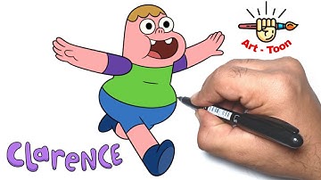 how to draw clarence from cartoon network step by step easy