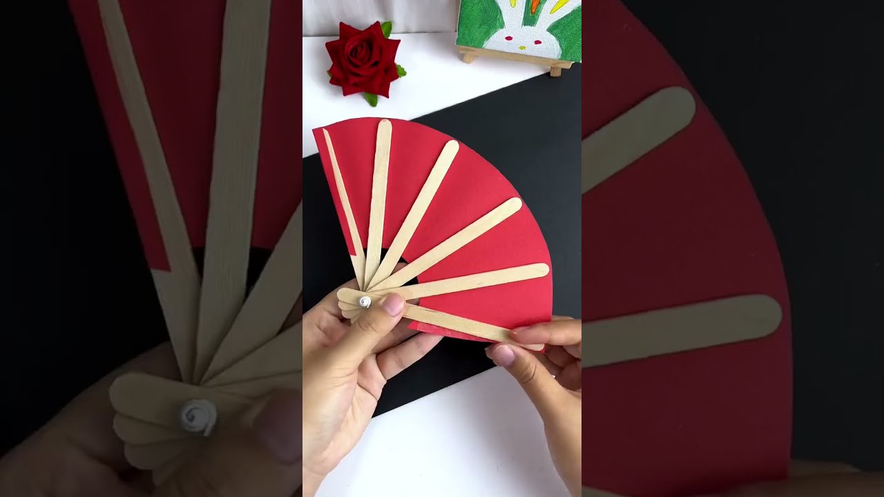 This Watermelon Fan Is So Fun Simple And Easy To Make Let S Learn Together Parent Child Handmade
