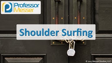 Shoulder Surfing - CompTIA Security+ SY0-501 - 1.2