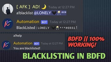 How to Blacklist User in BDFD? || #bdfd #dbd || Blacklisting System Blacklist!