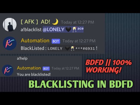 How to Blacklist User in BDFD? || #bdfd #dbd || Blacklisting System Blacklist!
