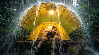 When a rain storm comes, this man builds a shelter.