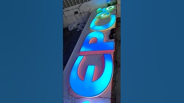 This LED signboard will change colour by itself! #sign #signage #design #signagedesign