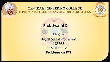 VTU DSP 18EE63 M2 L2 Problems on FFT