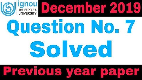 Subspace question solved ignou dec 2019
