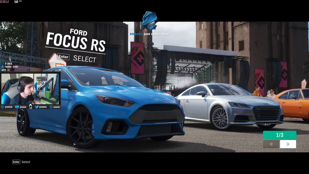 Shroud Tries Forza Horizon 4 with RTX 2080ti (September 19, 2018)