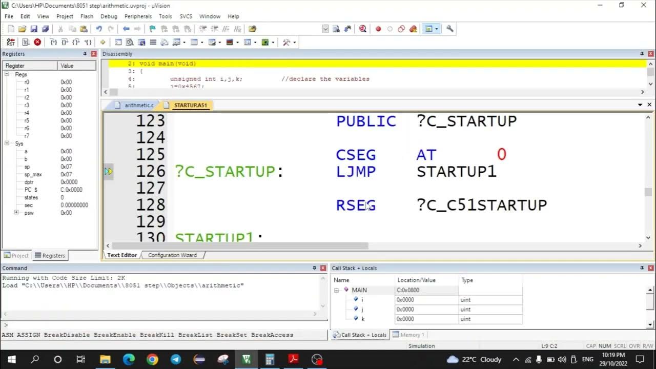 8051 C program for 16-bit addition and subtraction - YouTube
