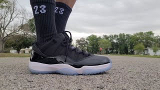 Early Look Air Jordan 11 Low 'Space Jam' 2024 Review with on foot