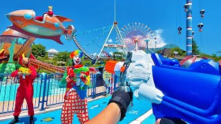 Nerf War | Amusement Park Battle (Nerf First Person Shooter)