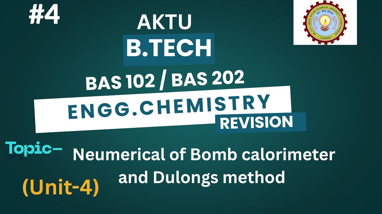 Enng. Chemistry | AKTU | BAS 102/ BAS202 | REVISION