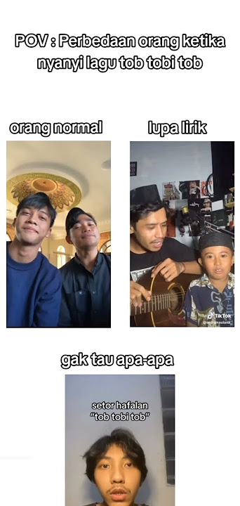 bikin ketawa! perbedaan hafalan lagu TOB TOBI TOB😂