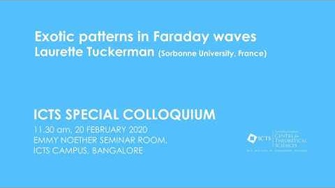 Exotic patterns in Faraday waves by Laurette Tuckerman (Sorbonne University, France)