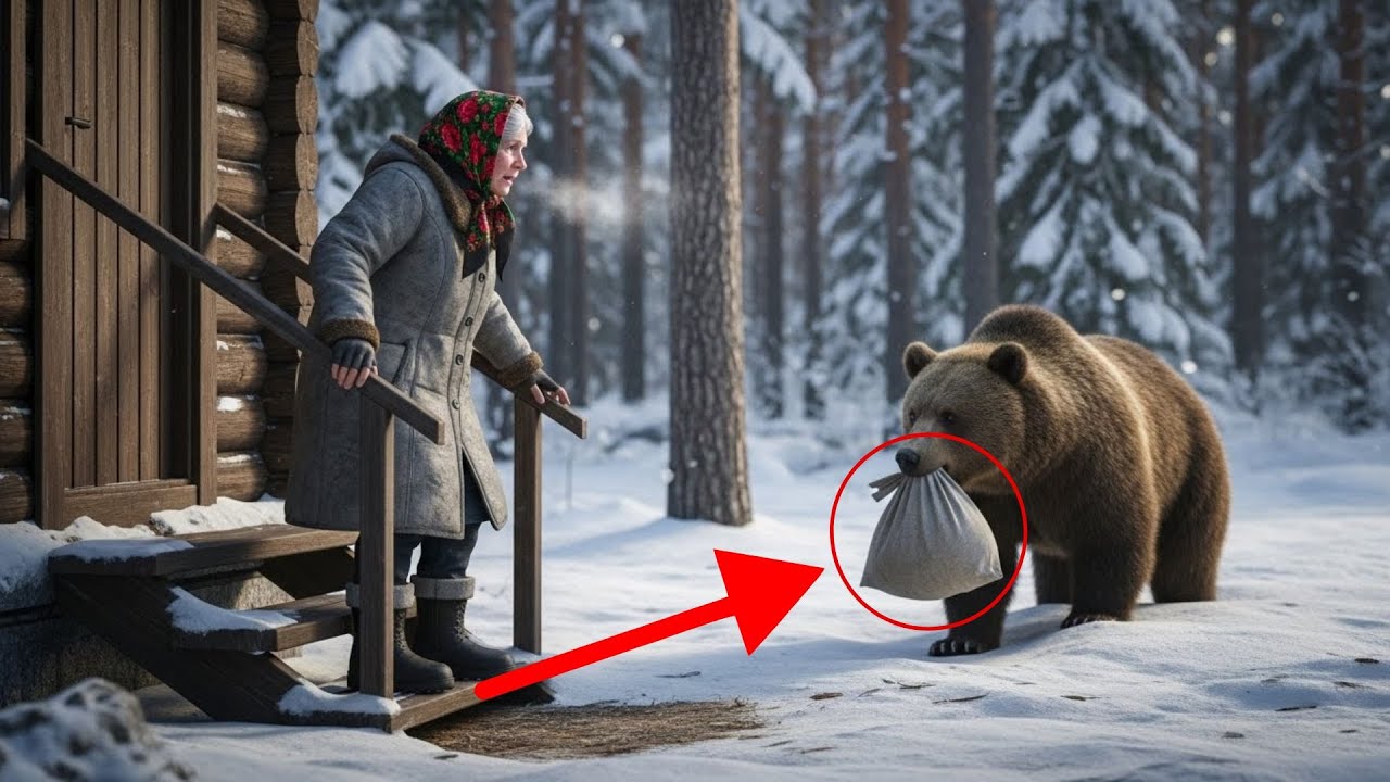 Pojavljuje se veliki medved noseći misterioznu torbu, a kada žena vidi šta je unutra, brizne u plač