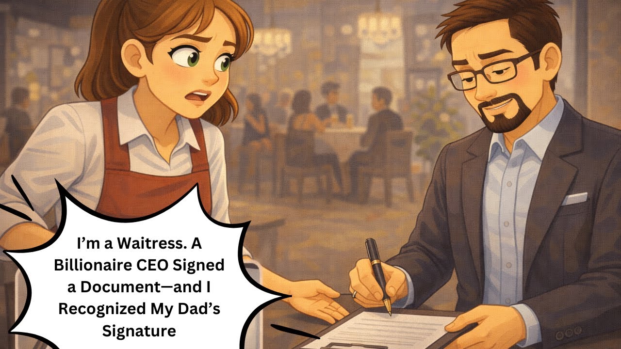 I’m a Waitress. A Billionaire CEO Signed a Document—and I Recognized My Dad’s Signature