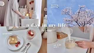 how to spend comfortable and happy day 6:30~23:00  getting up early routine, skincare, easy baking
