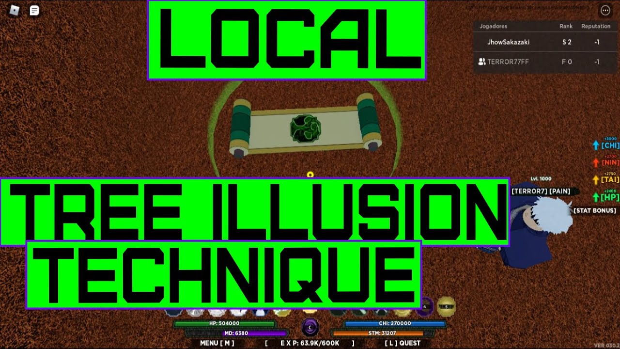 ROBLOX - SHINDO LIFE - LOCAL - Tree Illusion Technique - YouTube