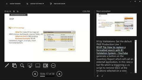 Produmex WMS Customization Possibilities webinar: 2.1. B1UP
