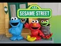 Sesame street playset cookie monster elmo oscar the grouch playdoh rubber ducky figurine town