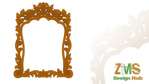 2D Mirror Frame Design | Wooden Mirror Frame tracing | CorelDraw tutorial# ZMS DESIGN HUB