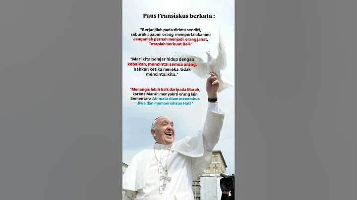 Pesan Bapa Paus Fransiskus