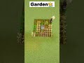 Easy Garden in Minecraft 🧑‍🌾 (Super Fast Build!)   #shorts