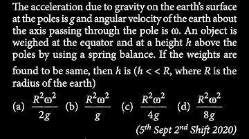 The acceleration due to gravity on the earth