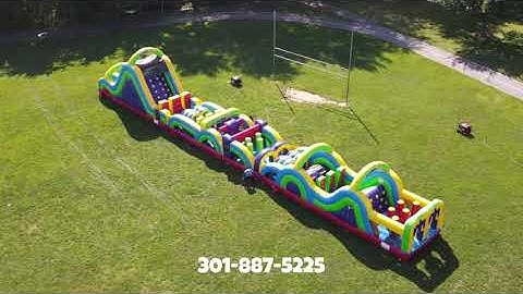 100ft Radical Run Obstacle Course Rental | Fiesta Time & Amusements