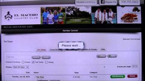 El Macero Online Tee Time Video Tutorial