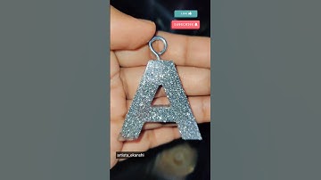How to make resin Alphabet keychain #shorts #resin #keychain