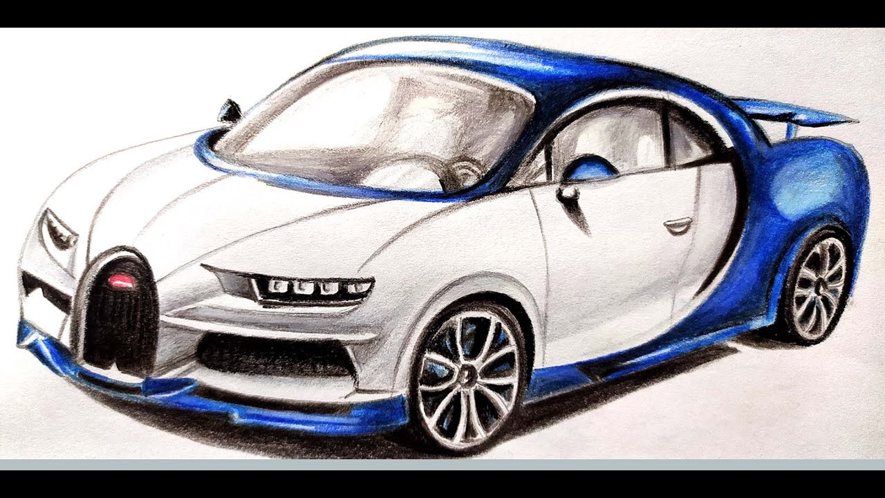Видео как нарисовать бугатти