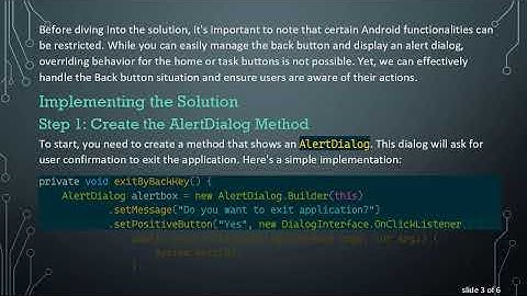 How to Display an AlertDialog Before Closing Your Android App