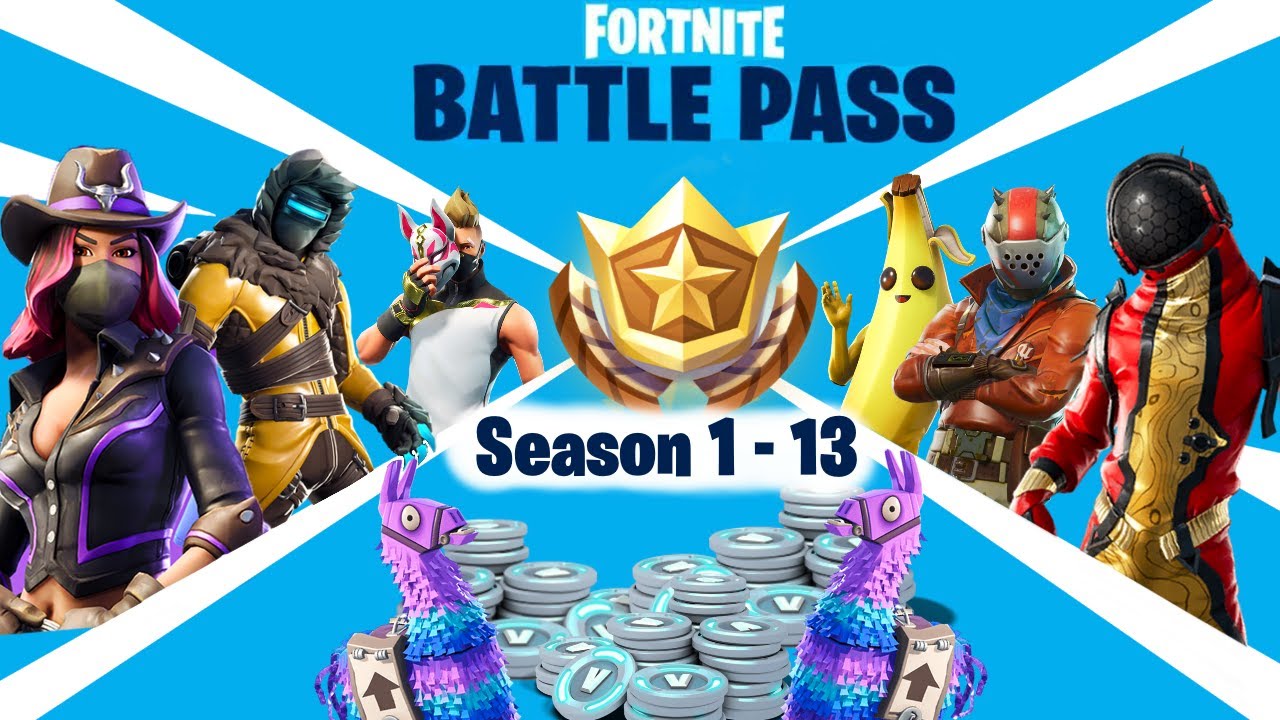 Fortnite ALL BATTLE PASS Trailers Season 1 to 13 YouTube